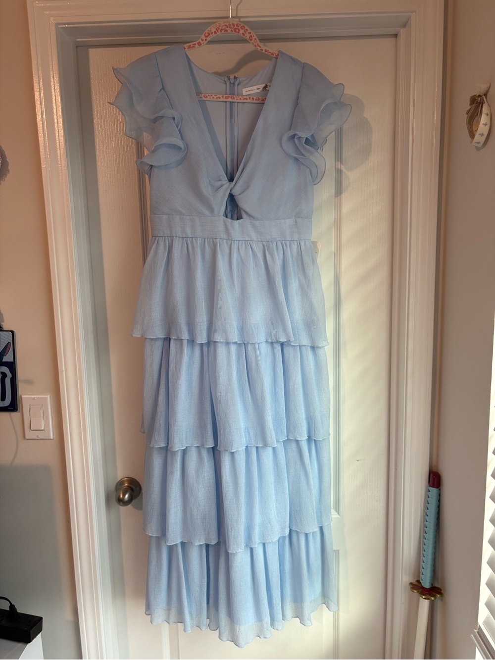 Altar'd State Light Blue Ruffle Tiered Maxi Dress